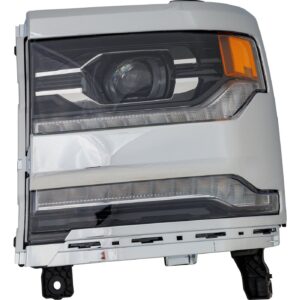 Head Lamp Driver Side Chevrolet Silverado 1500 2016-2018 Led With Chrome Bezel Capa , Gm2502452C - Hunt Parts