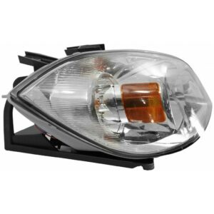 Head Lamp Passenger Side Pontiac G5 2005-2006 Smokey Housing With Brkt/ Clear Lens Economy Quality , GM2503282U
