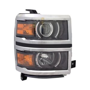 Head Lamp Passenger Side Chevrolet Silverado 1500 2014-2015 Halogen Capa , Gm2503389C - Hunt Parts