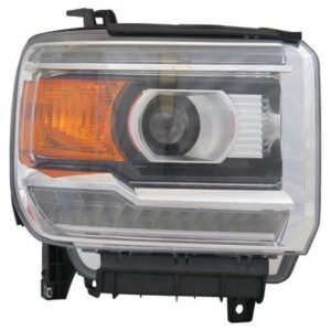 Head Lamp Passenger Side Gmc Sierra 3500 2015 Halogen With Led Chrome High Quality , GM2503390