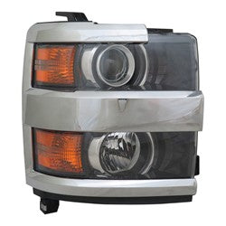Head Lamp Passenger Side Chevrolet Silverado 2500 2015-2019 With Chrome Trim Capa , Gm2503416C - Hunt Parts