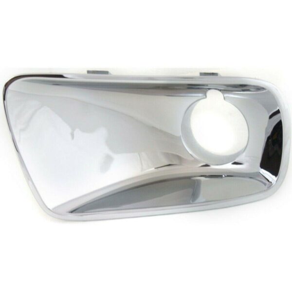 Fog Lamp Bezel Front Driver Side Saturn Vue 2006-2007 With Fog Lamp Hole Chrome Without Red Line , GM2594102 - Image 2