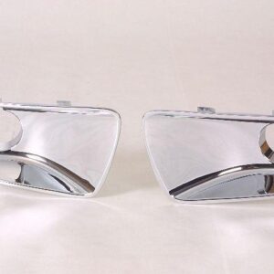 Fog Lamp Bezel Front Passenger Side Saturn Vue 2006-2007 With Fog Lamp Hole Chrome Without Red Line , GM2595102
