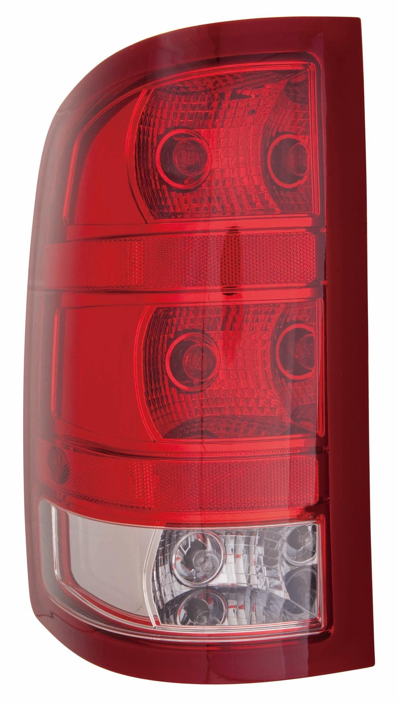 Tail Lamp Driver Side Gmc Sierra 1500 2010-2013 2Nd Design Without Dark Red Trim With Small Back-Up Bulb Exclude Base/Dually Model High , GM2800250