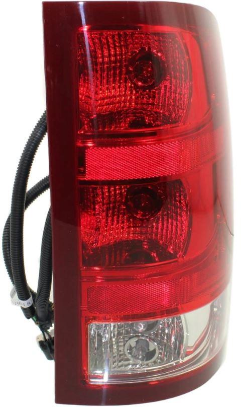 Tail Lamp Passenger Side Gmc Sierra Hybrid 2010-2013 2Nd Design Without Dark Red Trim With Small Back-Up Bulb Exclude Base/Dually Model High , GM2801250 - Image 2
