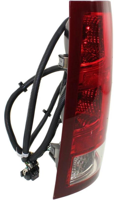 Tail Lamp Passenger Side Gmc Sierra Hybrid 2010-2013 2Nd Design Without Dark Red Trim With Small Back-Up Bulb Exclude Base/Dually Model High , GM2801250 - Image 3