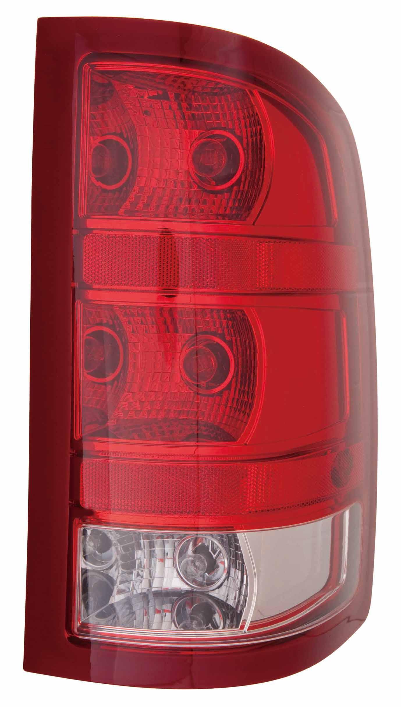 Tail Lamp Passenger Side Gmc Sierra Hybrid 2010-2013 2Nd Design Without Dark Red Trim With Small Back-Up Bulb Exclude Base/Dually Model High , GM2801250