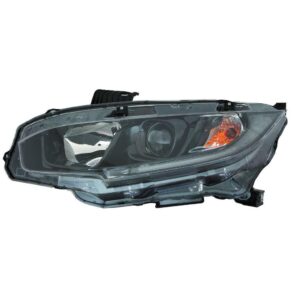 Head Lamp Driver Side Honda Civic Sedan 2019-2021 Halogen With Black Bezel , HO2502192