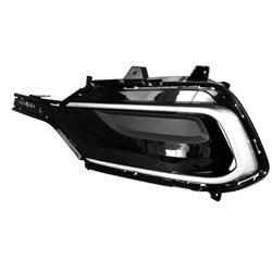 Grille Driver Side Hyundai Santa Fe Sport 2017-2018 Ptd Black/Silver With Hole Insert Sport , HY1038141