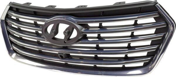 Grille Hyundai Santa Fe Xl 2017-2018 Black With Silver Surearound With 5Chrome Bars With Camera Exclude Sport Model , HY1200205 - Image 3