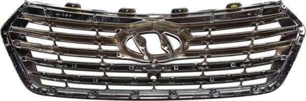 Grille Hyundai Santa Fe Xl 2017-2018 Black With Silver Surearound With 5Chrome Bars With Camera Exclude Sport Model , HY1200205 - Image 5
