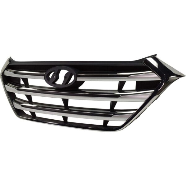 Grille Hyundai Tucson 2017-2018 With Silver Bars With Chrome Front , HY1200209 - Image 3