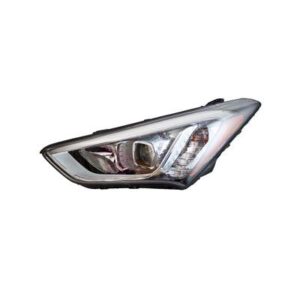 Head Lamp Driver Side Hyundai Santa Fe Sport 2013-2016 Hid Sports Black Bezel High Quality , HY2502179