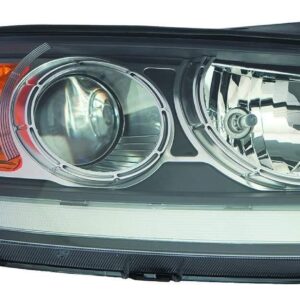 Head Lamp Passenger Side Hyundai Santa Fe 2012 Halogen With Clear Lower Reflector Black Bezel High Quality , HY2503166