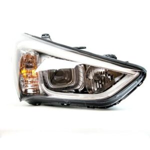 Head Lamp Passenger Side Hyundai Santa Fe Sport 2013-2016 Halogen Sports Black Bezel High Quality , HY2503169