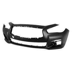 Bumper Front Infiniti Q50 Sedan 2014-2017 Primed Without Sensor/Sport , IN1000256