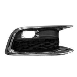 Fog Lamp Bezel Front Passenger Side Infiniti Qx60 2018-2020 Textured Black With Chrome Trim , IN1039112