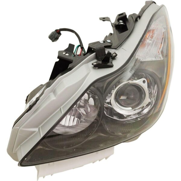 Head Lamp Driver Side Infiniti G37 Convertible 2011-2013 Hid With Dark Titanium Bezel High Quality , IN2502148 - Image 2