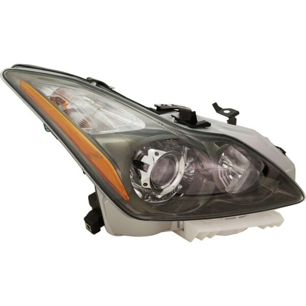 Head Lamp Passenger Side Infiniti Q60 Coupe 2014 Hid With Dark Titanium Bezel High Quality , IN2503148 - Image 5