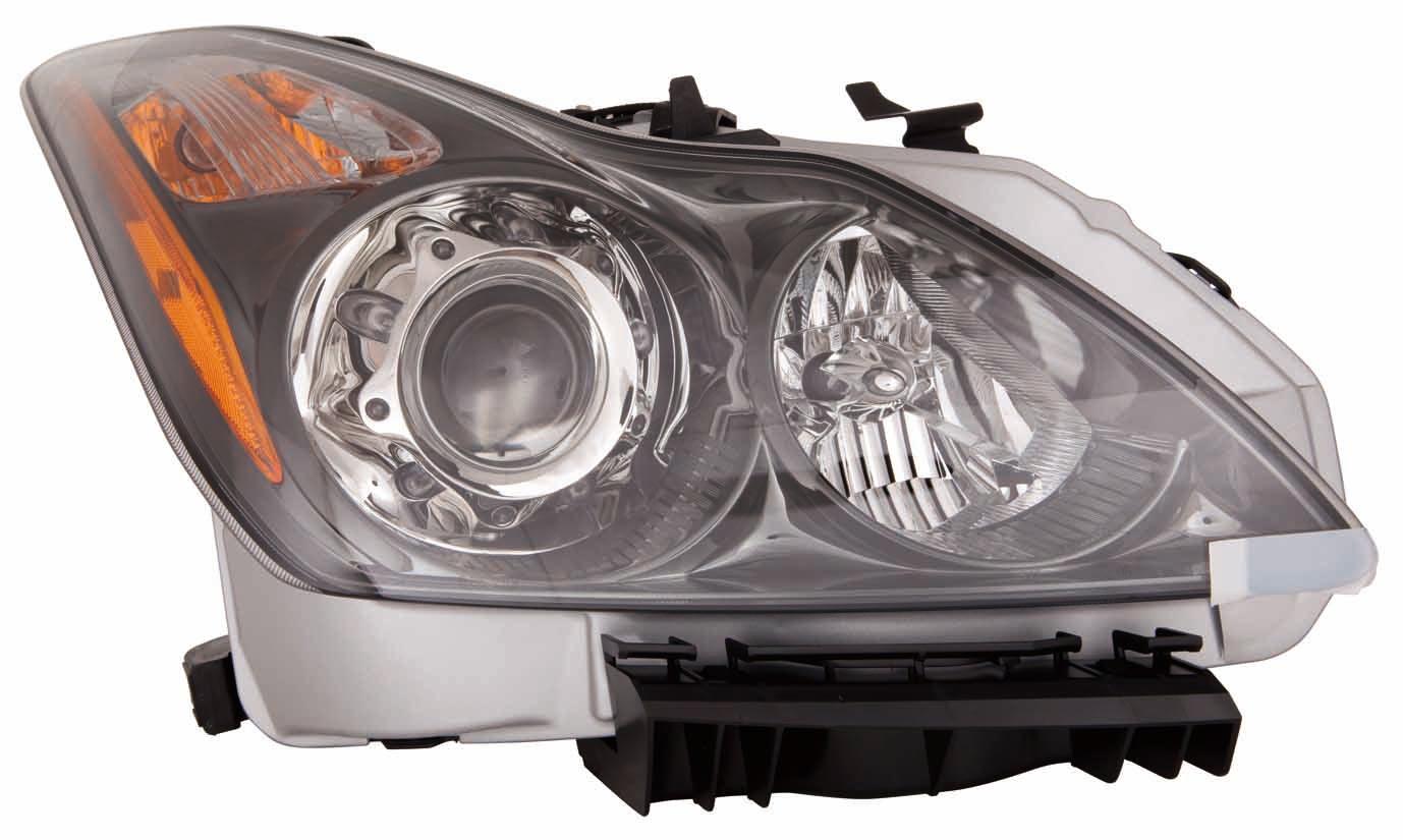 Head Lamp Passenger Side Infiniti G37 Convertible 2011-2013 Hid With Dark Titanium Bezel High Quality , IN2503148