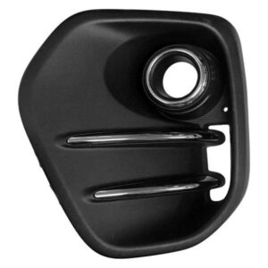 Fog Lamp Bezel Front Driver Side Kia Sportage 2017-2019 Ptd Black With Chrome Moulding Without Led Fogs Fwd , KI1038127