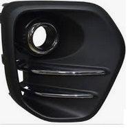 Fog Lamp Bezel Front Passenger Side Kia Sportage 2017-2019 Textured Black With Chrome Moulding Without Led Fog Fwd , KI1039137