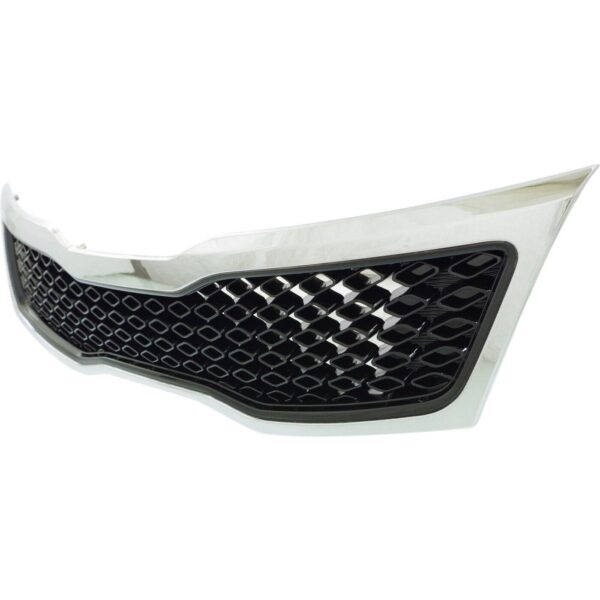 Grille Lower Kia Optima 2011-2013 Black With Chrome Moulding Korea Built , KI1200143 - Image 2