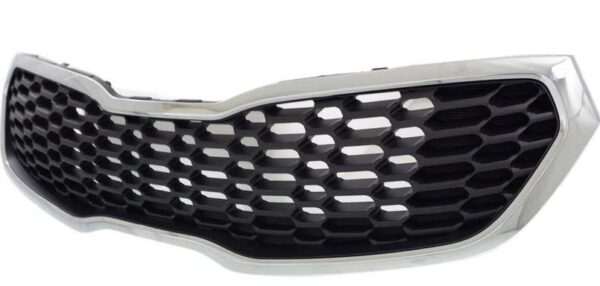 Grille Painted Kia Forte5 Hatchback 2014-2016 Dark Silver With Chrome Moulding For Ex , KI1200156 - Image 2