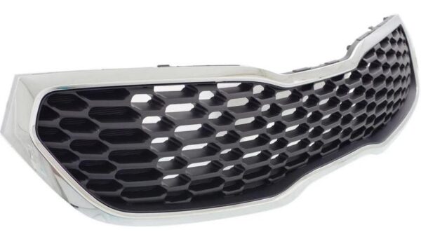 Grille Painted Kia Forte5 Hatchback 2014-2016 Dark Silver With Chrome Moulding For Ex , KI1200156 - Image 3