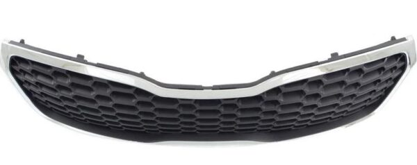 Grille Painted Kia Forte5 Hatchback 2014-2016 Dark Silver With Chrome Moulding For Ex , KI1200156 - Image 4