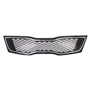 Grille Painted Kia Optima 2014-2015 Black With Chrome Moulding Usa Built Lx/Ex , KI1200163