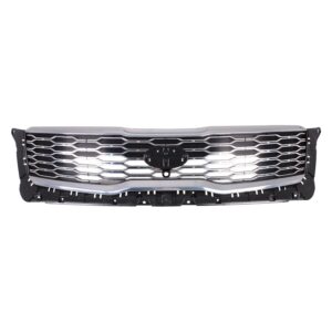Grille Front Kia Telluride 2020-2022 Silver With Satin Chrome Outer Molding With Camera , Ki1200210 - Hunt Parts