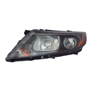 Head Lamp Driver Side Kia Optima 2014-2015 Halogen Black Bezel With Led Usa Built High Quality , KI2502176