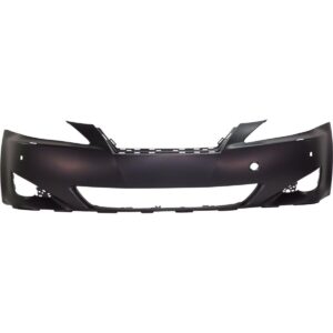 Bumper Front Lexus Is350 Sedan 2006-2008 Primed With Washer Hole With Sensor , LX1000160