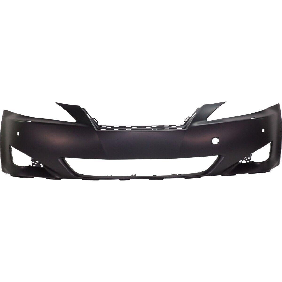 Bumper Front Lexus Is350 Sedan 2006-2008 Primed With Washer Hole With Sensor , LX1000160