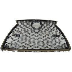 Grille Lexus Nx300 2018-2019 Ptd Dark Gray With Smoke Chrome Moulding With Sensor For F-Sport , LX1200204