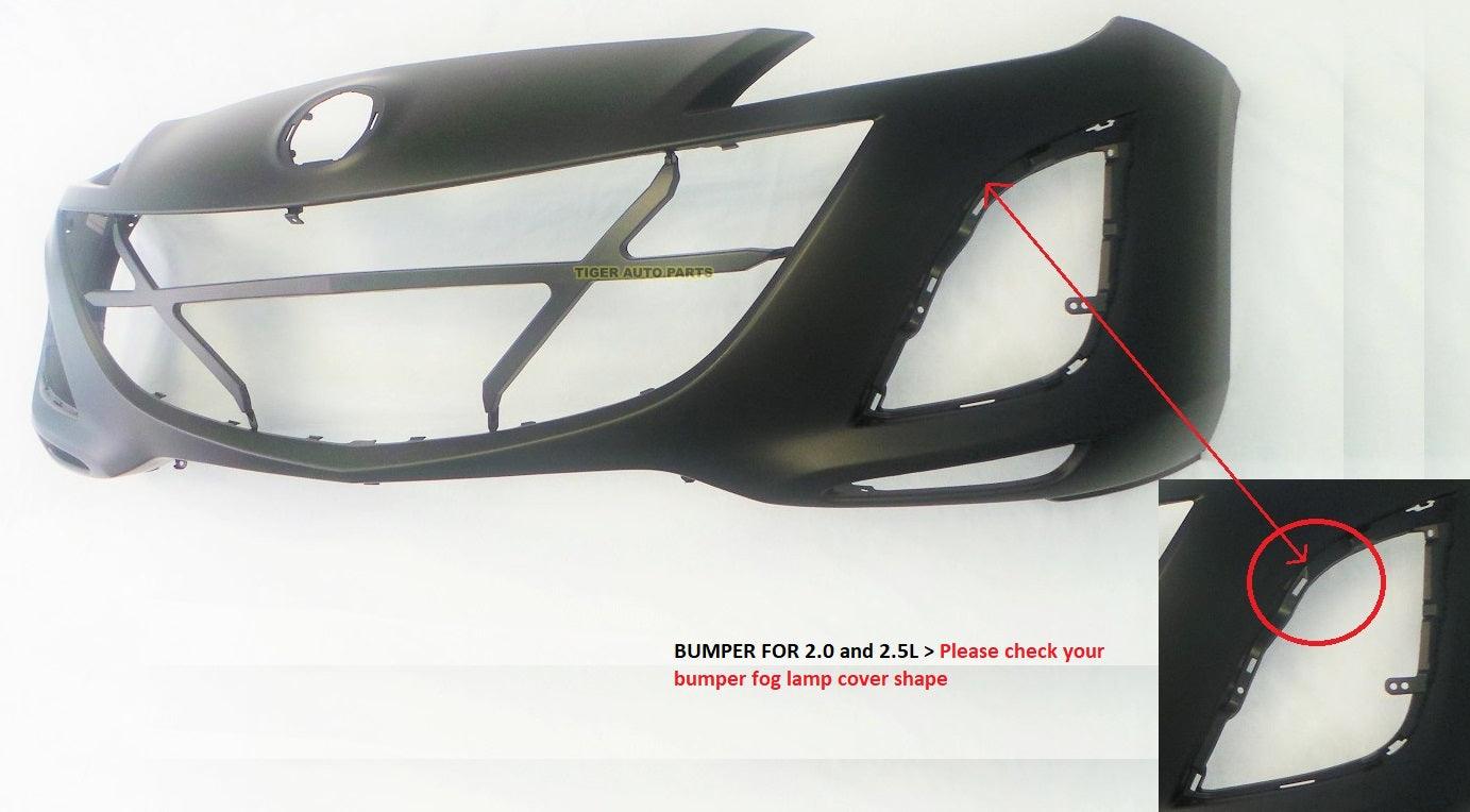 Bumper Front Mazda 3 2010-2011 2.5/2.0L Primed With Flush Edge Driver Side/Passenger Side Insert Capa , MA1000224C