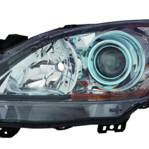Head Lamp Driver Side Mazda Mazda 3 2012-2013 Halogen (6 Speed With Blue Projector Bezel) Capa , Ma2518143C - Hunt Parts
