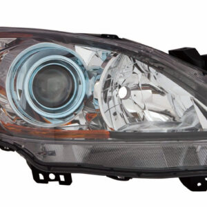 Head Lamp Passenger Side Mazda Mazda 3 2012-2013 Halogen (6 Speed With Blue Projector Bezel) Capa , Ma2519143C - Hunt Parts