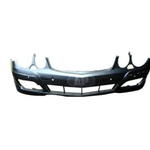 Bumper Front Mercedes E550 2007-2009 Primed With Sensor With Headlamp Washer Hole Without Sport Pkg , MB1000269