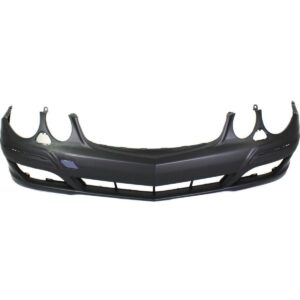 Bumper Front Mercedes E350 2007-2009 Primed Without Sensor With Headlamp Washer Hole Without Sport Pkg Capa , MB1000270C