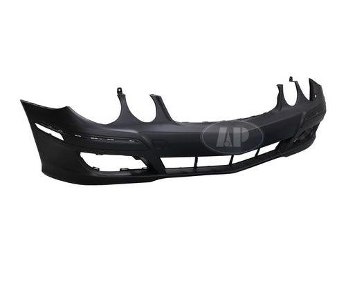 Bumper Front Mercedes E350 2007-2009 Primed Without Sensor Without Headlamp Washer Hole Without Sport Pkg , MB1000271