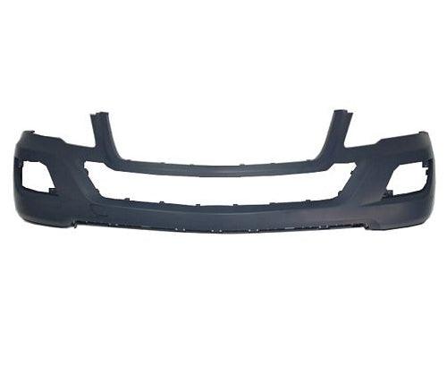 Bumper Front Mercedes Ml350 2009-2011 Primed Without Sensor Without Headlamp Washer Hole Without Sport Pkg , MB1000290