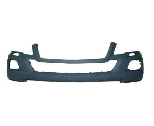 Bumper Front Mercedes Ml550 2009-2011 Primed Without Sensor With Headlamp Washer Hole Without Sport Pkg , MB1000291