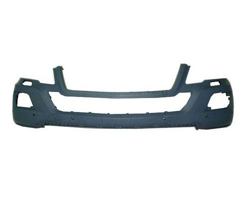 Bumper Front Mercedes Ml550 2009-2011 Primed With Sensor With Headlamp Washer Hole Without Sport Pkg , MB1000293