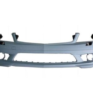 Bumper Front Mercedes C250 2010-2011 Primed With Washer/Amg Without Chrome/Led Slots/Park Holes , MB1000295