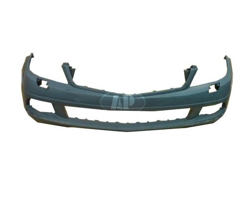 Bumper Front Mercedes C350 2008-2011 Primed Without Sensor With Headlamp Washer Without Amg Sport Pkg , MB1000297