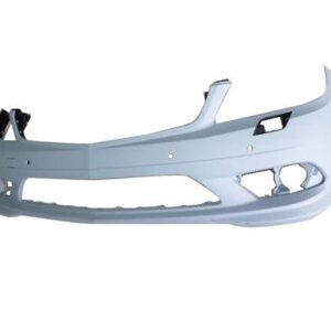 Bumper Front Mercedes C350 2008-2011 Primed With Washer/Amg Without Led Drive Lamp/Park Assist Holes , MB1000343