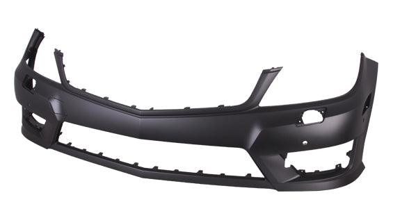 Bumper Front Mercedes C300 2012-2014 Primed With Sensor With Headlamp Washer Hole With Amg Sport Pkg , MB1000356