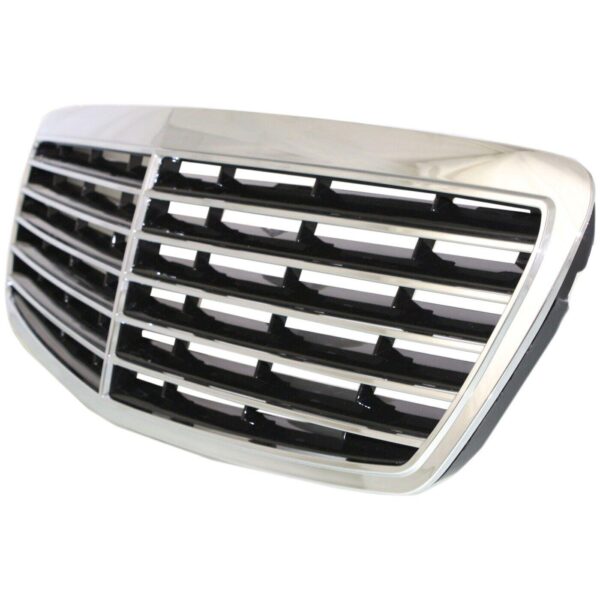 Grille Mercedes E500 2003-2006 Chrome/Black With Avantgarde Without Sensor (11 Moulding) , MB1200141 - Image 2